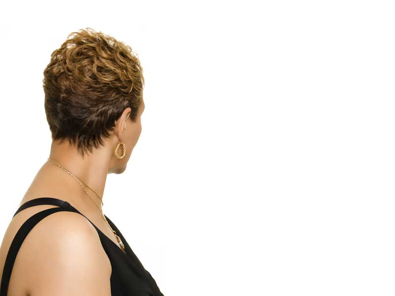 Finished hairstyle at Salon 523
