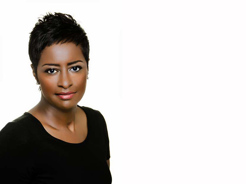 Finished hairstyle at Salon 523