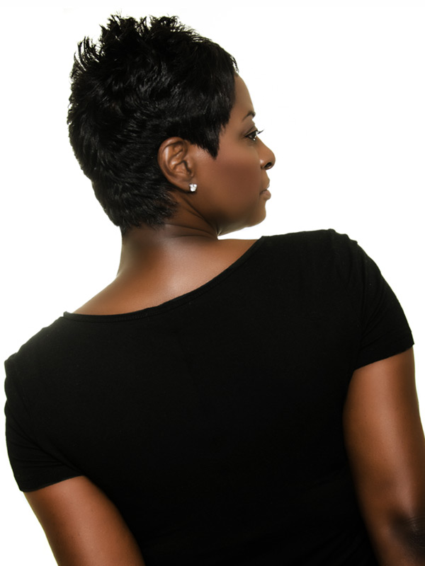 Finished hairstyle at Salon 523